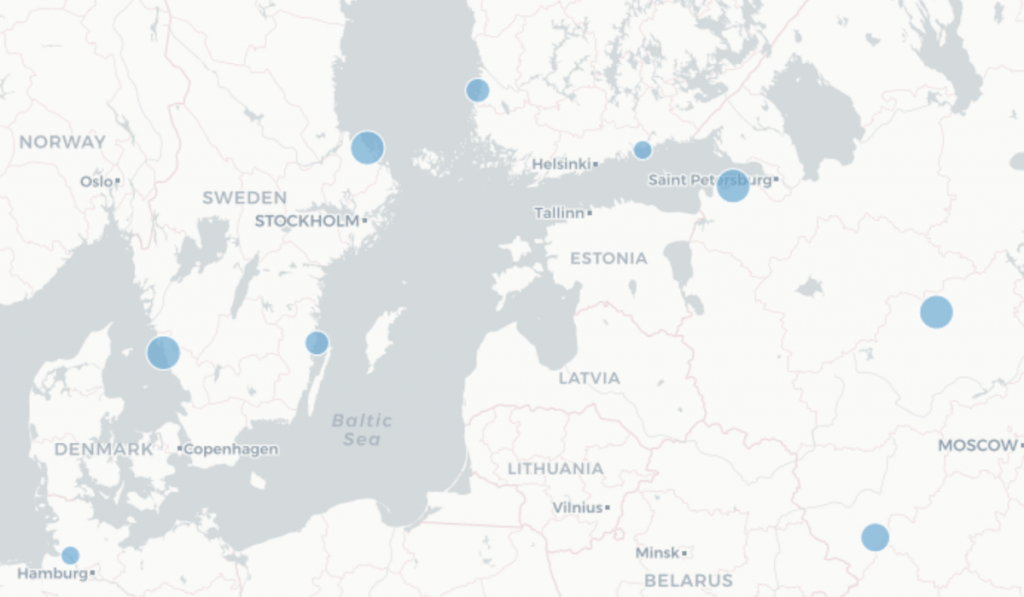 Eesti lähiümbruses töötavad tuumajaamad Soomes, Rootsis ja Venemaas. 